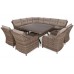 Кутові садові меблі з техноротангу Windsor Brown Mat / Brown Melange