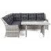 Лівий кутовий диван з техноротангу Alicante Light Grey / Grey Melange