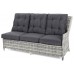 Лівий кутовий диван з техноротангу Alicante Light Grey / Grey Melange