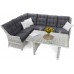 Лівий кутовий диван з техноротангу Alicante Light Grey / Grey Melange