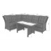 Лівий кутовий диван з техноротангу Alicante Light Grey / Grey Melange
