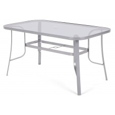 Стіл зі скляною стільницею Toscana Silver / Grey