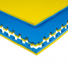 Килимок-пазл Tatami inSPORTline Malmeida 100 x 100 x 4 см Колір Синьо-Жовтий