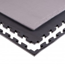 Килимок-пазл татамі inSPORTline Sazegul 100 x 100 x 2 см. Колір сіро-чорний