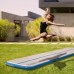 Надувний килимок для тренувань inSPORTline Airstunt 400 x 100 x 10 см білий з ручним насосом