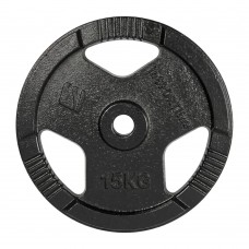 Диск чавунний inSPORTline Hamerton Black 15 кг, 30 мм
