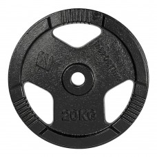 Диск чавунний inSPORTline Hamerton Black 20 кг, 30 мм