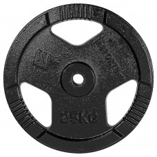 Диск чавунний inSPORTline Hamerton Black 25 кг, 30 мм