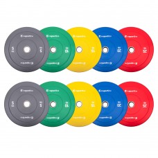 Набір прогумованих олімпійських дисків inSPORTline Bumper Plate Go 50 мм (2 × 5–25 кг)