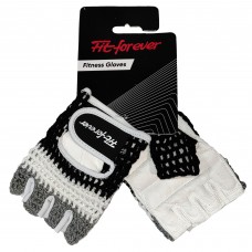 Рукавички для фітнесу Fit forever Range AI-04-1350 білий/чорний/сірий L