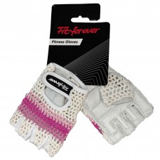 Рукавички для фітнесу Fit forever Range AI-04-1355 білий/рожевий L