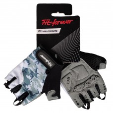 Рукавички для фітнесу Fit forever Lady Elite AI-04-1596 білий/сірий/синій L