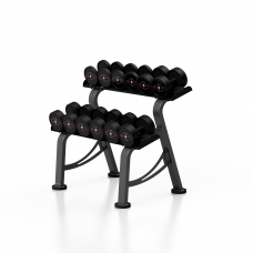 Набір прогумованих гантелей зі стійкою Marbo Sport S MP-HSGk2-S-k1 5-17.5кг 