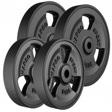 Набір дисків прогумованих Marbo Sport 60 кг / 2 x 20кг + 2 x 10кг