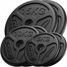 Набір чавунних олімпійських дисків Marbo Sport MW-2x15KG_2x10KG_2x5KG-OLI 60 кг / 2 x 15кг + 2 x 10кг + 2 x 5кг