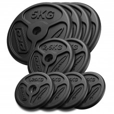 Набір олімпійських чавунних дисків Marbo Sport 4 x 1.25кг, 2 x 2.5кг, 4 x 5кг