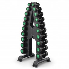 Набір фіксованих поліуретанових гантелей 1-10 кг (з кроком 1 кг) 110 кг зі стійкою UR-S005 - UpForm