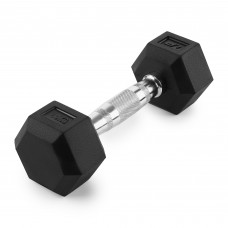 Гантель HEX з гумовим покриттям з чавуну 2,5 кг - UpForm
