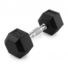 Гантель HEX з гумовим покриттям з чавуну 5 кг - UpForm