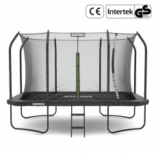 Батут прямокутний Zipro Jump Pro Quadro із внутрішньою сіткою 12FT (366 x 244 см)