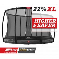Батут Berg Champion InGround 430см Grey із сіткою DLX XL