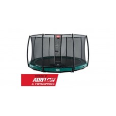 Батут Berg InGround Elite Grey 430см Tattoo з сеткою Deluxe