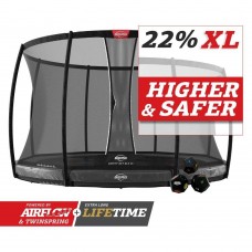 Батут Berg Elite InGround 430см Grey Levels із сіткою DLX XL