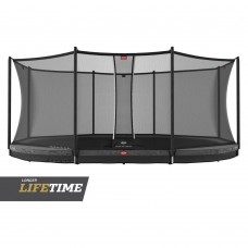 Батут Berg Grand Favorit InGround 520cm Grey з сеткою Comfort