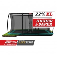 Батут Berg Ultim Champion FlatGround 410cm Green сеткою DLX XL