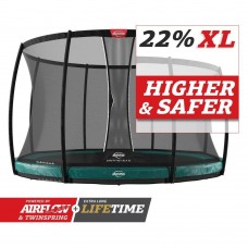 Батут Berg Elite InGround 430см Green із сіткою DLX XL