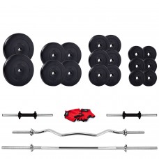 Штанга Iron Body у наборі з гантелями 82кг