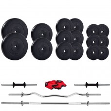 Штанга та гантелі Iron Body 110кг + рукавички