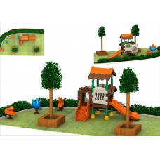 Ігровий комлекс-майданчик для дітей All Plastic Series HDS-QS003-3