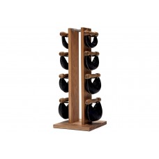 Гантелі з підставкою NOHrD SwingBel Tower 2-8 Kg Set Oak Oak Leather