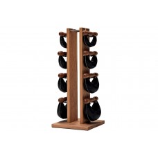 Гантелі з підставкою NOHrD SwingBel Tower 2-8 Kg Set Oxbridge Cherry Leather