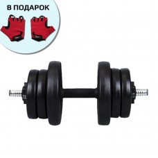 Гантель Iron Body 11кг бітумна
