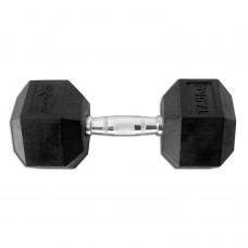 Гантель гексагональний гумовий Fitex 17,5 кг Explode