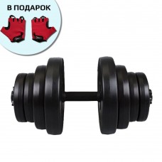 Гантель Iron Body 21кг бітумна