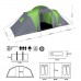 Кемпінговий намет NILS CAMP NC6431 HIGHLAND IV сіро-зелений
