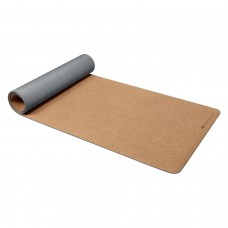 Килимок для йоги Ecowellness QB 8380 4мм кіркове дерево+гума