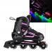 Дитячі роликові ковзани Nils Extreme NJ19803A LED розм. M 35-38 рожевий