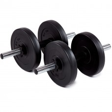 Гантелі бітумні Iron Body 2x5,5кг з рукавичками