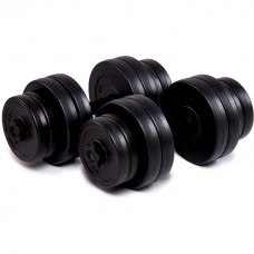 Гантелі бітумні Iron Body 2x16кг з рукавичками