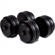 Гантелі бітумні Iron Body 2x26кг з рукавичками