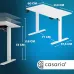Комп'ютерний стіл з регулюванням висоти Casaria 110x60см, білий Комп'ютерний стіл з регулюванням висоти Casaria 110x60см, білий
