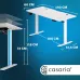 Стіл з регулюванням висоти електричний Casaria 140x60, білий Стіл з регулюванням висоти електричний Casaria 140x60, білий