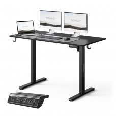 Комп'ютерний стіл SENSE7 NOJO LIGHT 120×60 см з електричним регулюванням висоти, чорний