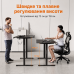 Комп'ютерний стіл SENSE7 NOJO LIGHT 120×60 см з електричним регулюванням висоти, чорний