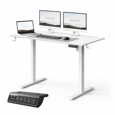 Комп'ютерний стіл SENSE7 NOJO LIGHT 120×60 см з електричним регулюванням висоти, білий