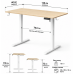 Комп'ютерний стіл SENSE7 NOJO LIGHT 120×60 см з електричним регулюванням висоти, світло-коричнево-білий